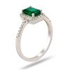 Image 2 : 1.07 ctw Emerald and 0.26 ctw Diamond Platinum Ring