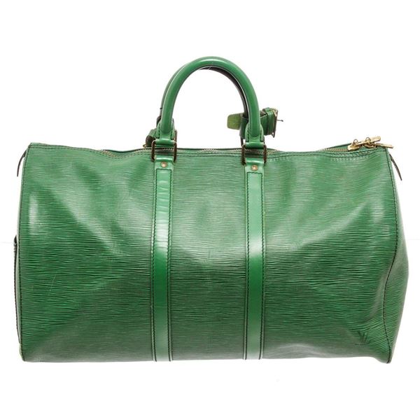 Louis Vuitton Green Epi Leather Keepall 45cm Weekend/Travel Bag