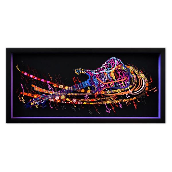 Patricia Govezensky, "Rock 'N' Roll" Framed Original Painting on Cutout Steel wi