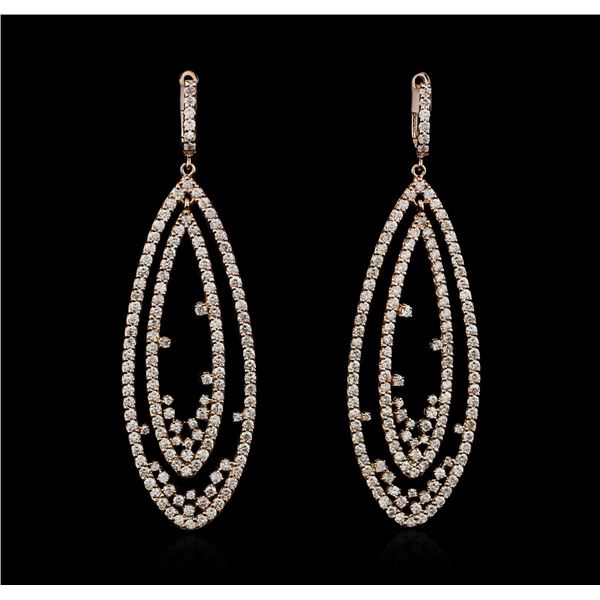 14KT Rose Gold 3.75 ctw Diamond Earrings