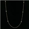Image 2 : 14K Rose Gold 0.12 ctw 6 Round Bezel Diamond by the Yard 16" Chain Necklace