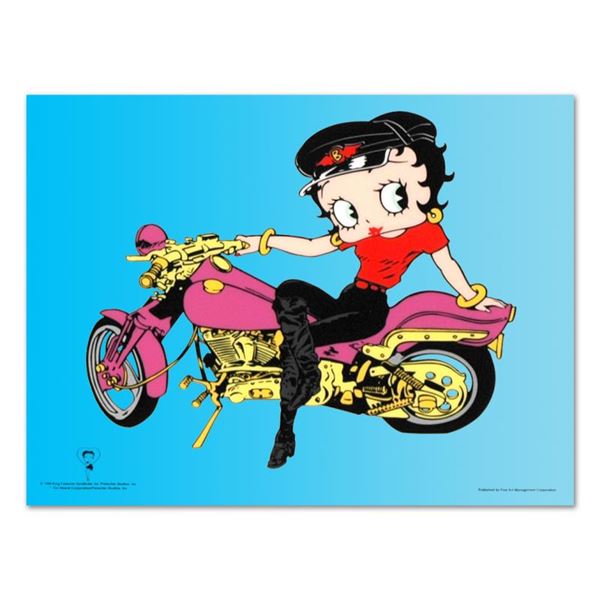 "Betty Boop on Motorcycle" is a Limited Edition Sericel by Fleischer Studios, In
