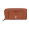 Image 1 : Coach Brown Crossgrain Leather Zippy Wallet