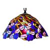 Image 1 : Tiffany Style Iris Stained Art Glass Hanging Pendant Light