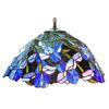 Image 2 : Tiffany Style Iris Stained Art Glass Hanging Pendant Light