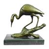 Image 1 : Marsh Crane Signed Bronze Sculpture