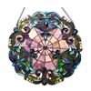 Image 2 : Victorian Tiffany-style Round Stained Glass Window Panel