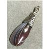 Image 2 : Botswana Agate Coiled Cobra Snake Sterling Pendant