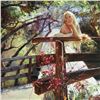 Image 1 : 21st Century Impressionist Oil Painting, Girl On A Bridge