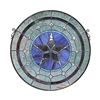 Image 1 : Lone Star Stained Art Glass Hanging Window Panel