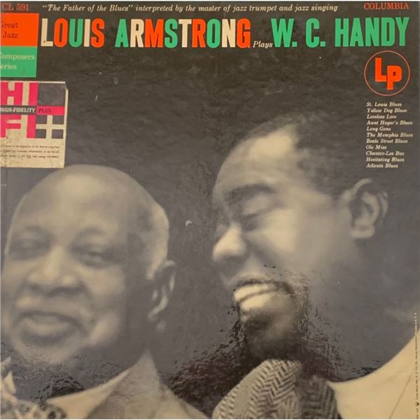 Signed Louis Armstrong Louis Armstrong Plays W.C. Handy Album Cover