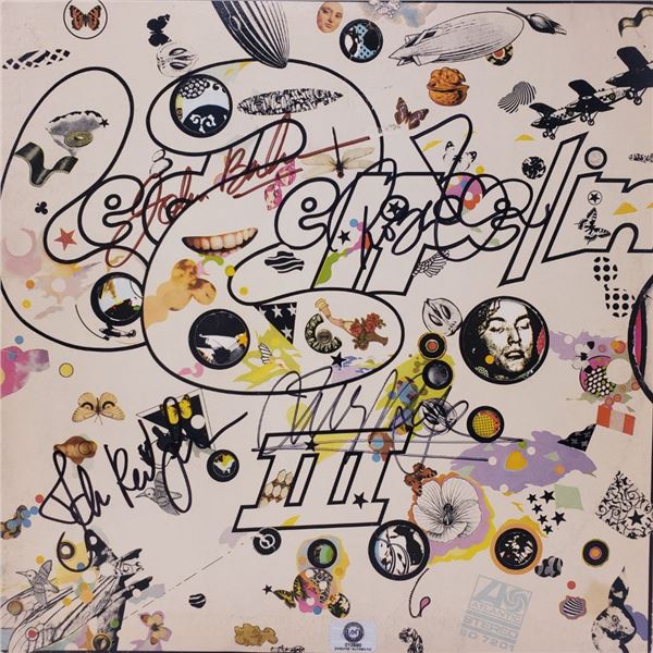 Signed Led Zeppelin Signed Led Zeppelin III Album Cover