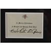 Image 2 : Signed and Framed Babe Ruth & Lou Gehric Holiday Carf