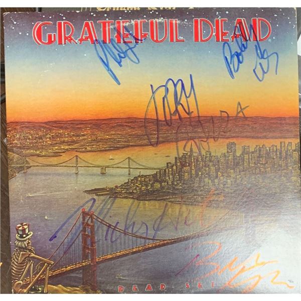 Signed Grateful Dead , Dead Set Album Cover