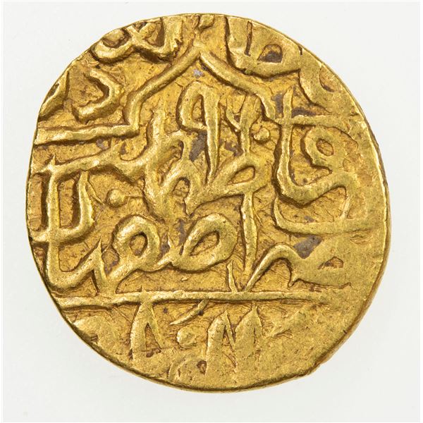 SAFAVID: Tahmasp I, 1524-1576, AV 1/4 mithqal (1.17g), Isfahan, AH970. VF