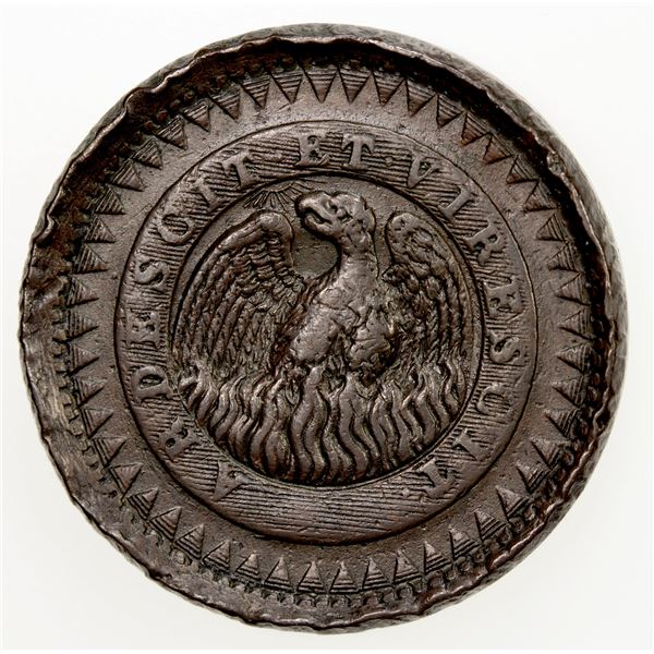 ARGENTINA: AE 20 decimos de real, Buenos Aires, 1827, National Bank issue, VF