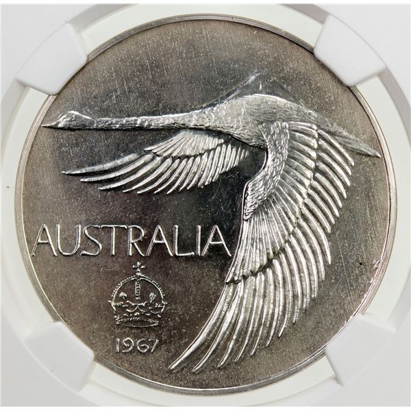 AUSTRALIA: AR dollar, 1967. NGC PF63