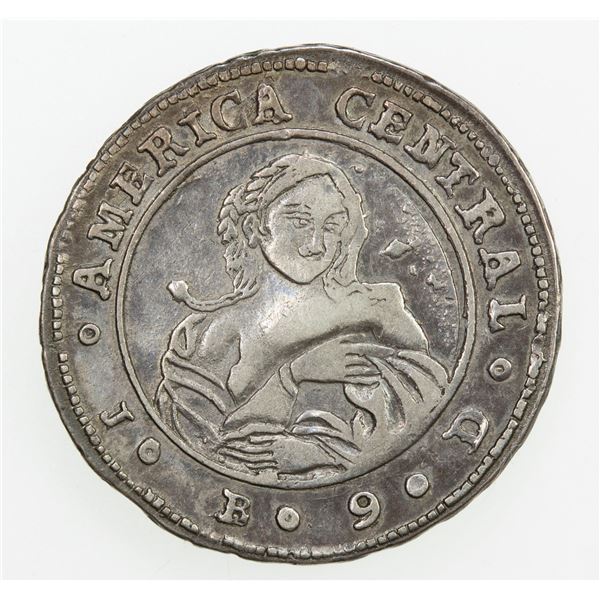 COSTA RICA: Republic, AR real, 1849. EF