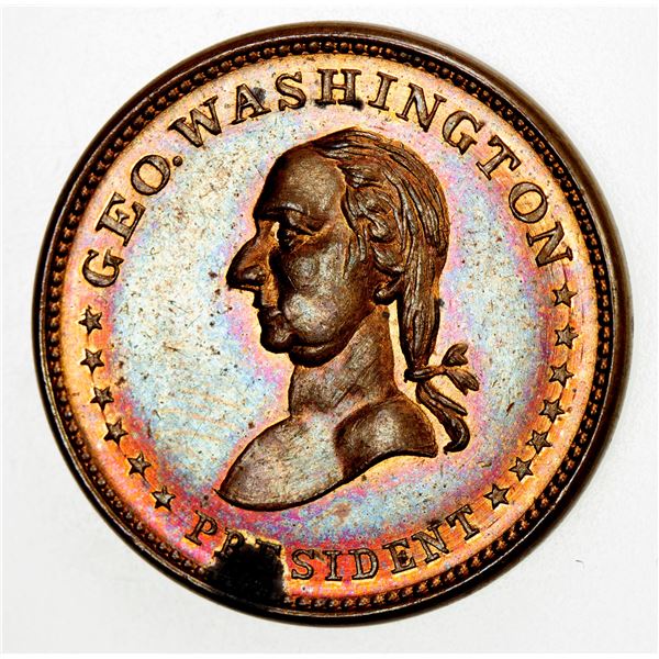 UNITED STATES: , AE Civil War Token (6.27g), 1863, T. BRIMELOW, DRUGGIST, AU-UNC