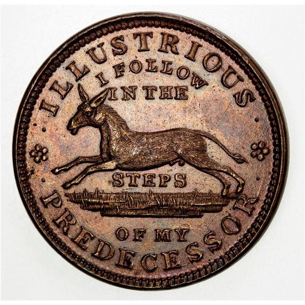 UNITED STATES: , AE Hard Times Token (10.87g), 1837, ILLUSTRIOUS / PREDECESSOR, UNC