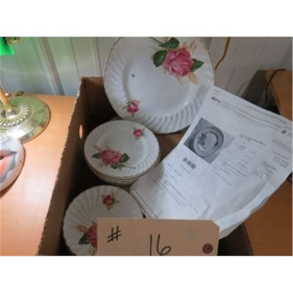 COLLECTIBLE:  “ALICIA SWINNERTONS IRONSTONE” PLATE SET (MADE IN ENGLAND)