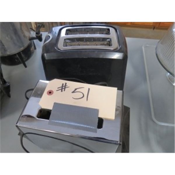 TOASTERS (1 SILVER & 1 BLACK)
