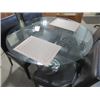Image 1 : GLASS TABLE   C/W 4 CHAIRS