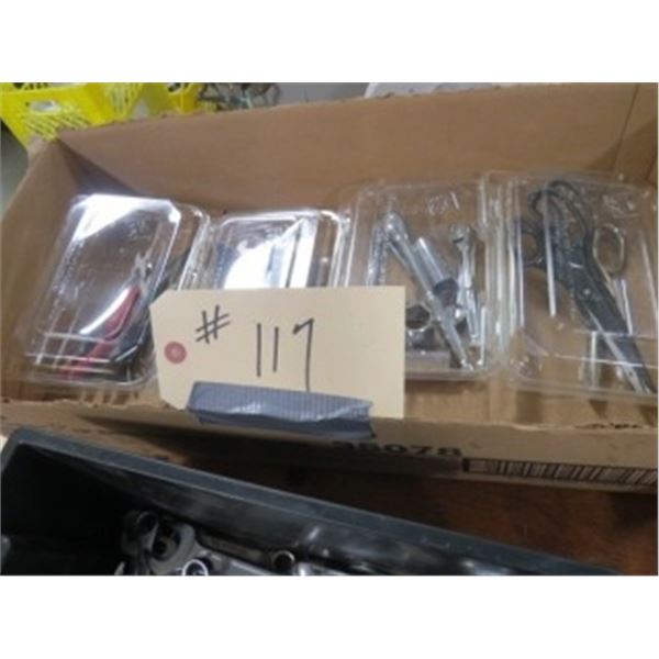 VARIOUS TOOLS - (4) PLASTIC CASES (ALL FOR ONE MONEY)