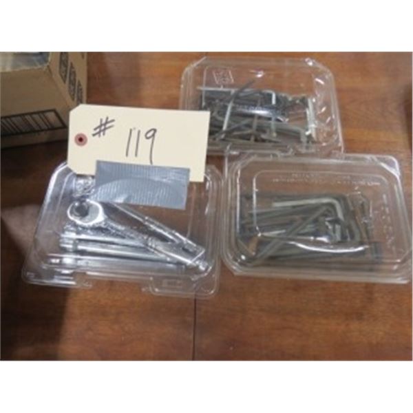 3 PLASTIC CASES OF VARIOUS TOOLS (ALL FOR ONE MONEY)
