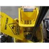 Image 1 : WASH BUCKET & SIGN, 3 MOP HANDLES