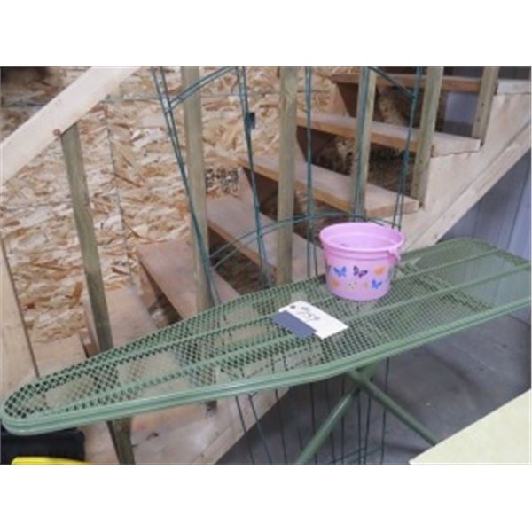 IRONING BOARD & 2 PLANT GARDENING HANGERS