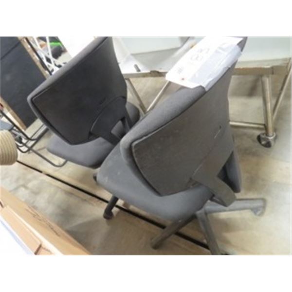 2 - BLACK OFFICE CHAIRS (ALL FOR ONE MONEY)