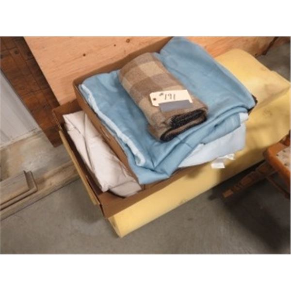 FOAM MATRESS & MISC BLANKETS