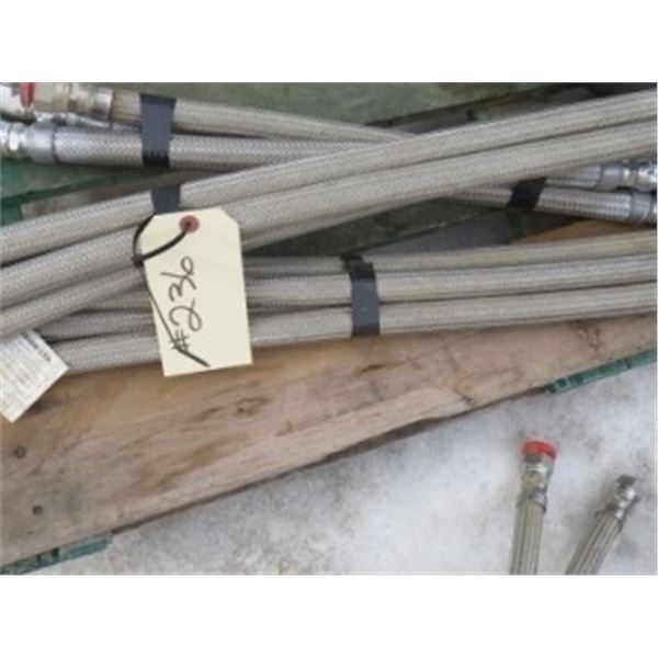 11 - STAINLESS HYDRAULIC HOSES (ALL FOR ONE MONEY)