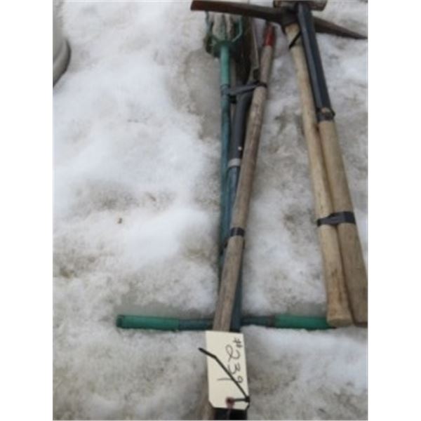HAMMER, SHOVEL, PICK