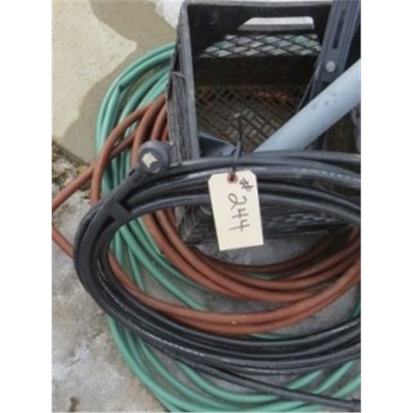 EXTENSION CORD, HOSE, CRATE