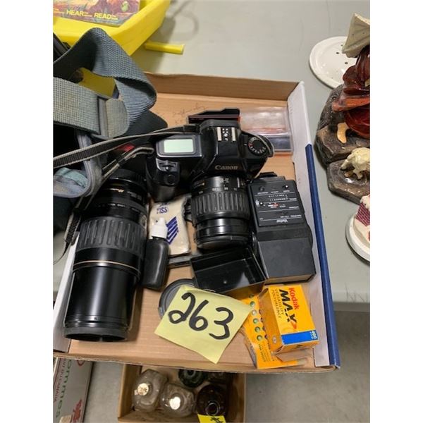 POKER CHIPS, CANNON CAMERA BAG, RECORD PLAYER