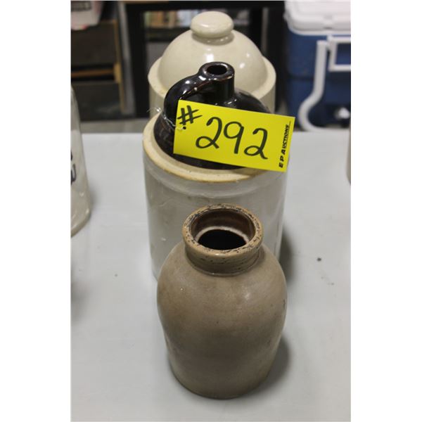 3 - CLAY JUGS (ALL FOR ONE MONEY)