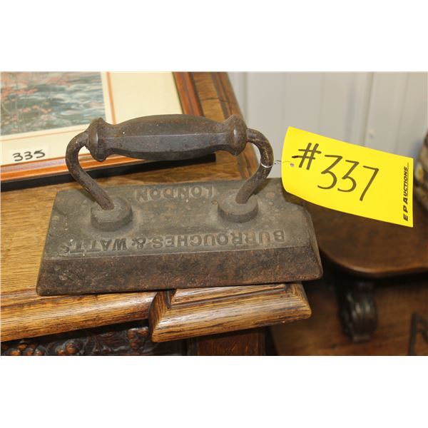 BURROW CHEST & WATTS IRON