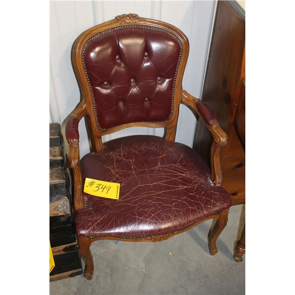 RED LEATHER BACK CHAIR