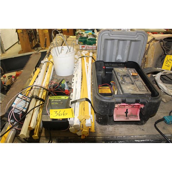 2 PATRIOT FENCERS & BAYGUARD FENCER BATTERY & ALL WIRE