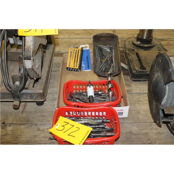 LARGE QUANTITY OF DRILL BITS, PUNCHES, ETC.,