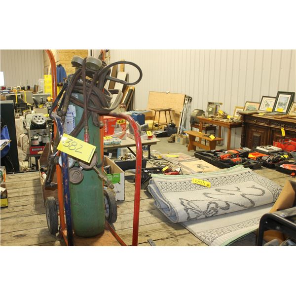 CUTTING TORCH BOTTLE & CART