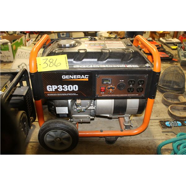 GENERAC GP3300 GEN SET C/W COVER