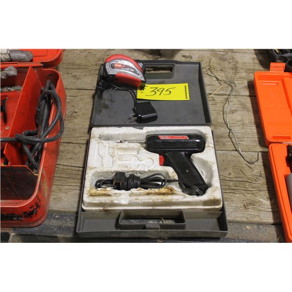 12 VOLT TAPE MEASURE & ELECTRIC SAUDER