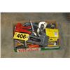 Image 1 : BOX OF STAPLERS & MISCELLANEOUS TOOLS