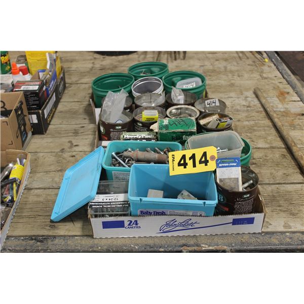3 BOXES OF SCREWS, ETC