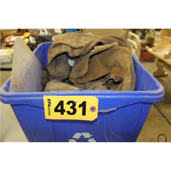 TUB OF GAUGES & WELDING MISCELLANEOUS