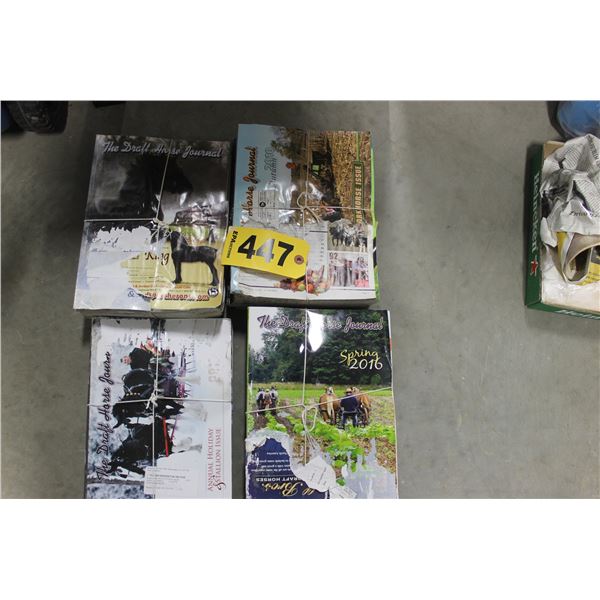 4 BUNDLES HORSE DRAFT JOURNALS