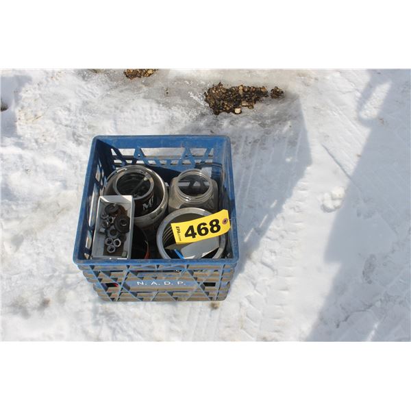 CRATE WITH MISC., NUTS, BOLTS, SCREWS,